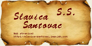 Slavica Santovac vizit kartica